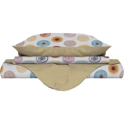giordanoshop Copripiumino 1 Piazza e Mezzo Double Face con Federe Stampato Circle... giordanoshop Copripiumino 1 Piazza e Mezzo Double Face con Federe Stampato Circle...