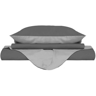 giordanoshop Copripiumino con Sacco e Federe Doubleface Grigio Chiaro/Fumo 1 Piazza e Mezzo... giordanoshop Copripiumino con Sacco e Federe Doubleface Grigio Chiaro/Fumo 1 Piazza e Mezzo...