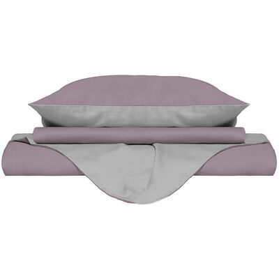 giordanoshop Copripiumino 1 Piazza e Mezzo con Sacco e Federe Doubleface Rosa Antico/Grigio Chiaro... giordanoshop Copripiumino 1 Piazza e Mezzo con Sacco e Federe Doubleface Rosa Antico/Grigio Chiaro...