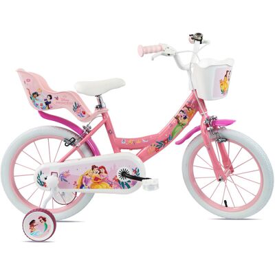 Disney Bicicletta per Bambine 16" Freni Caliper e Stabilizzatori in Acciaio Hi-Ten Rosa... Disney Bicicletta per Bambine 16" Freni Caliper e Stabilizzatori in Acciaio Hi-Ten Rosa...