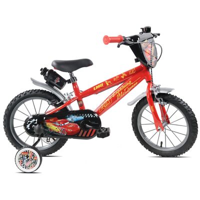 Disney Bicicletta per Bambini 14" Freni Caliper e Stabilizzatori in Acciaio Hi-Ten Rosso... Disney Bicicletta per Bambini 14" Freni Caliper e Stabilizzatori in Acciaio Hi-Ten Rosso...