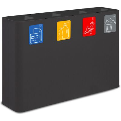 Pattumiera - Sistema di Raccolta Rifiuti 120x30xh80 cm - 4 Scomparti - Trash Bin System Pattumiera - Sistema di Raccolta Rifiuti 120x30xh80 cm - 4 Scomparti - Trash Bin System