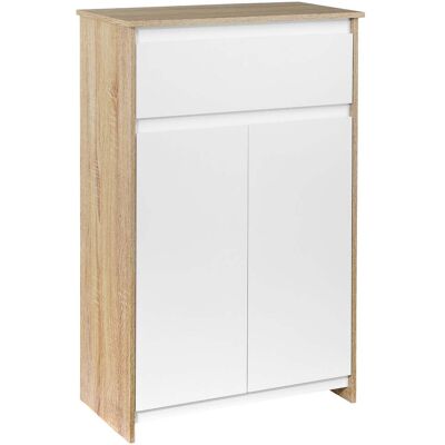 giordanoshop Mobile Bagno 60x30x90 cm in MDF Legno e Bianco... giordanoshop Mobile Bagno 60x30x90 cm in MDF Legno e Bianco...