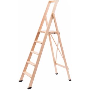 GIORDANOSHOP - Scala Pieghevole in Legno 5 Gradini H100cm - Scala a Mano GIORDANOSHOP - Scala Pieghevole in Legno 5 Gradini H100cm - Scala a Mano