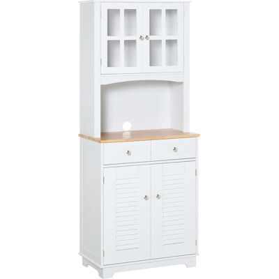giordanoshop Mobile da Cucina Credenza con Ante e Cassetti 68x39,5x170 cm in Legno Bianca... giordanoshop Mobile da Cucina Credenza con Ante e Cassetti 68x39,5x170 cm in Legno Bianca...