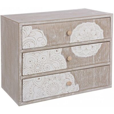 GIORDANOSHOP Cassettiera Shiva 3 Cassetti in Legno GIORDANOSHOP Cassettiera Shiva 3 Cassetti in Legno