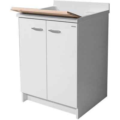 montegrappa Mobile Lavatoio 60x60x85cm 2 Ante Asse in Legno Marella Bianco con Cesto... montegrappa Mobile Lavatoio 60x60x85cm 2 Ante Asse in Legno Marella Bianco con Cesto...