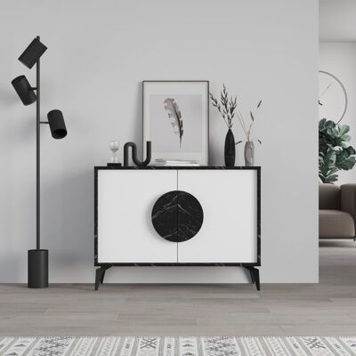 giordanoshop Madia 2 Ante 110x35,6x82 cm in MDF Gora Bianco... giordanoshop Madia 2 Ante 110x35,6x82 cm in MDF Gora Bianco...