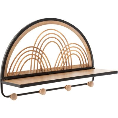 giordanoshop Mensola Oporto con Appendiabiti 46x15,5x30 cm in Rattan... giordanoshop Mensola Oporto con Appendiabiti 46x15,5x30 cm in Rattan...