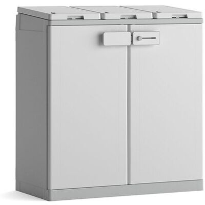 keter Armadio Pattumiera Differenziata 2 Ante 94x45x87 cm Recyclo Basic Grigio e Bianco... keter Armadio Pattumiera Differenziata 2 Ante 94x45x87 cm Recyclo Basic Grigio e Bianco...