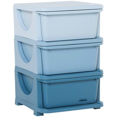 giordanoshop Cassettiera per Cameretta 3 Cassetti 37x37x56,5 cm in Plastica Blu... giordanoshop Cassettiera per Cameretta 3 Cassetti 37x37x56,5 cm in Plastica Blu...