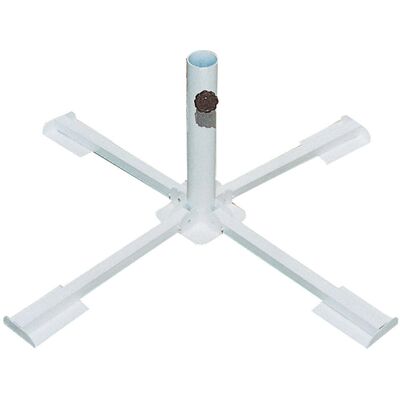 bauer Base per Ombrellone da Giardino Ø38 a Ø50 Pieghevole in Acciaio Bianco... bauer Base per Ombrellone da Giardino Ø38 a Ø50 Pieghevole in Acciaio Bianco...