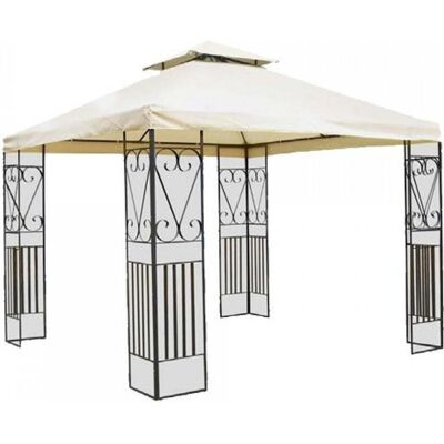 bauer Gazebo da Giardino in Acciaio 3x3m Ecrù... bauer Gazebo da Giardino in Acciaio 3x3m Ecrù...