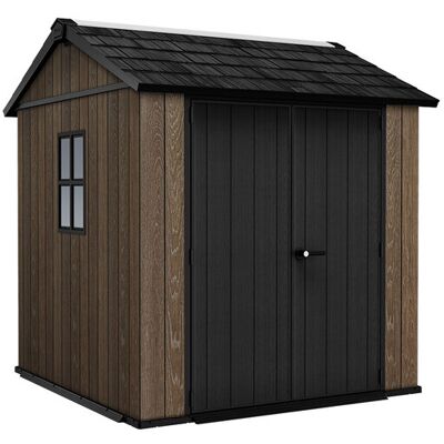 keter Casetta Box da Giardino 230x230x246 cm Signature Apex 757/775 in Resina Effetto Legno Noce... keter Casetta Box da Giardino 230x230x246 cm Signature Apex 757/775 in Resina Effetto Legno Noce...