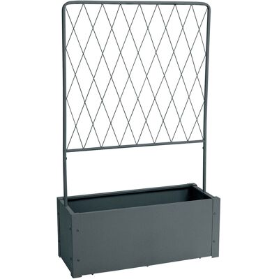 verdemax Fioriera Bifacciale con Grigliato per Rampicanti 75x30x126 cm in Metallo Antracite... verdemax Fioriera Bifacciale con Grigliato per Rampicanti 75x30x126 cm in Metallo Antracite...