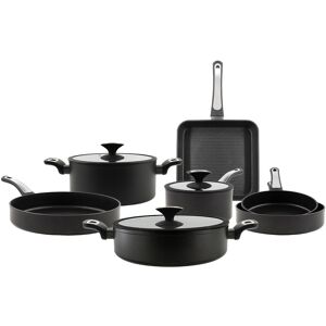 silex Batteria di Pentole Set 10 Pezzi Antiaderente Induzione Elegance Black Nero... silex Batteria di Pentole Set 10 Pezzi Antiaderente Induzione Elegance Black Nero...