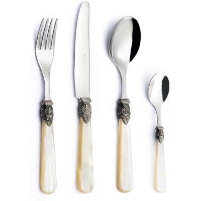 eme Servizio Set di Posate 24 pezzi in Acciaio Inox Napoleon Perlato Avorio 13... eme Servizio Set di Posate 24 pezzi in Acciaio Inox Napoleon Perlato Avorio 13...