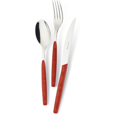 eme Servizio Set di Posate 24 pezzi in Acciaio Inox Dream Rosso 6... eme Servizio Set di Posate 24 pezzi in Acciaio Inox Dream Rosso 6...