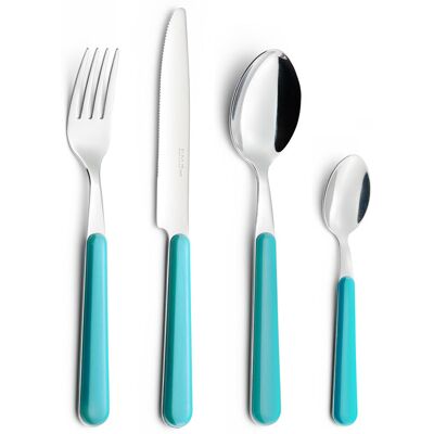 eme Servizio Set di Posate 24 pezzi in Acciaio Inox Brio Turchese 68... eme Servizio Set di Posate 24 pezzi in Acciaio Inox Brio Turchese 68...