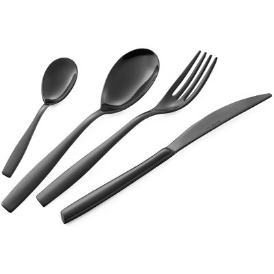 eme Servizio Set di Posate 24 Pezzi in Acciaio 18/10 PVD Eleven Black... eme Servizio Set di Posate 24 Pezzi in Acciaio 18/10 PVD Eleven Black...