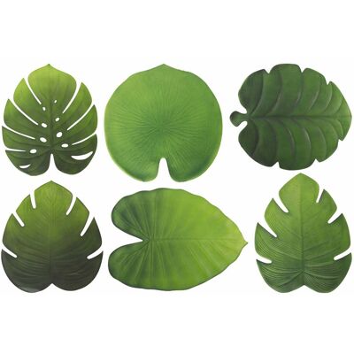 Tivoli Set 6 Tovagliette Foglie Tropicali Jungle Slim... Tivoli Set 6 Tovagliette Foglie Tropicali Jungle Slim...