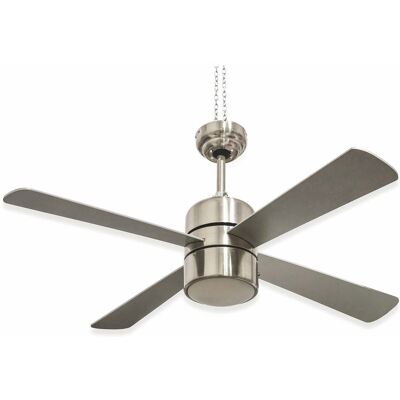 kooper Ventilatore da Soffitto 4 Pale e Lampada Ø120 cm 3 Velocità Silver... kooper Ventilatore da Soffitto 4 Pale e Lampada Ø120 cm 3 Velocità Silver...