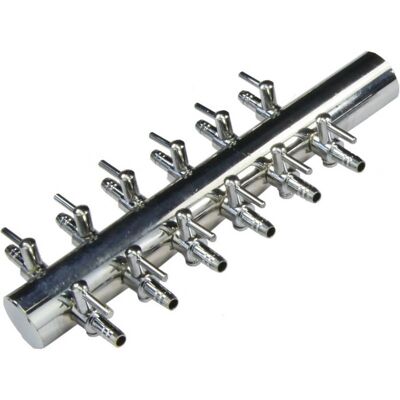 OSAGA DEVIATORE IN ACCIAIO A 12 VIE PER TUBO COMPRESSORE ARIA OSSIGENATORE LAGHETTO OSAGA DEVIATORE IN ACCIAIO A 12 VIE PER TUBO COMPRESSORE ARIA OSSIGENATORE LAGHETTO