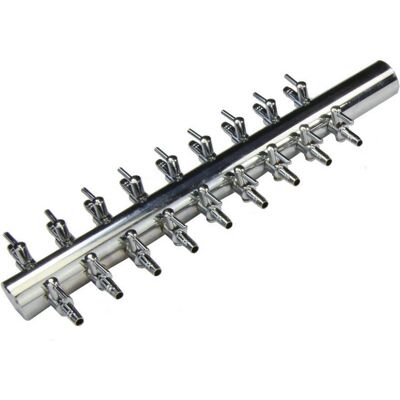 OSAGA DEVIATORE IN ACCIAIO A 18 VIE PER TUBO COMPRESSORE ARIA OSSIGENATORE LAGHETTO OSAGA DEVIATORE IN ACCIAIO A 18 VIE PER TUBO COMPRESSORE ARIA OSSIGENATORE LAGHETTO