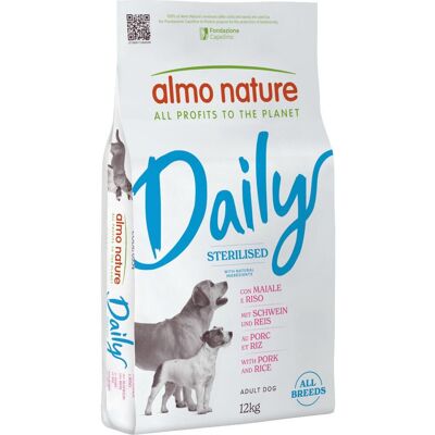 12 kg Almo Nature Daily Dog Alimento Completo Cibo Secco Crocchette Croccantini per Cani Adulti Sterilizzati di Tutte le Taglie con Maiale Fresco 12 kg Almo Nature Daily Dog Alimento Completo Cibo Secco Crocchette Croccantini per Cani Adulti Sterilizzati di Tutte le Taglie con Maiale Fresco