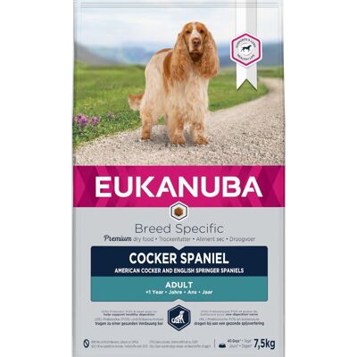Eukanuba Breed Specific Cocker Spaniel Adulto al Pollo 7,5 kg Crocchette per Cani Eukanuba Breed Specific Cocker Spaniel Adulto al Pollo 7,5 kg Crocchette per Cani