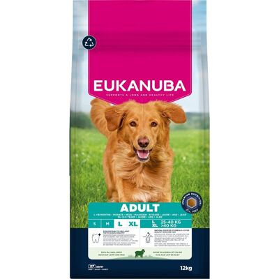 12 kg Eukanuba Alimento Cibo Secco Crocchette Croccantini per Cani Adulti di Taglia Grande Ricco di Agnello e Riso 12 kg Eukanuba Alimento Cibo Secco Crocchette Croccantini per Cani Adulti di Taglia Grande Ricco di Agnello e Riso