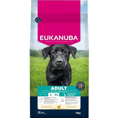 15 kg Eukanuba Alimento Cibo Secco Crocchette Croccantini per Cani Adulti di Taglia Grande Ricco di Pollo Fresco 15 kg Eukanuba Alimento Cibo Secco Crocchette Croccantini per Cani Adulti di Taglia Grande Ricco di Pollo Fresco