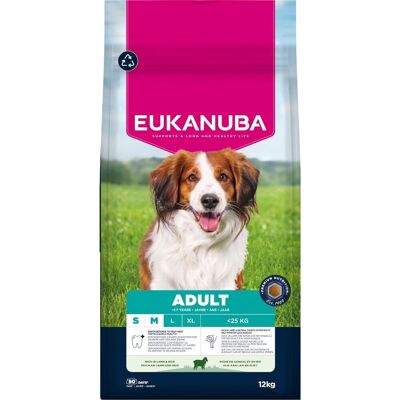 12 kg Eukanuba Alimento Cibo Secco Crocchette Croccantini per Cani Adulti di Taglia Small e Medium Ricco di Agnello e Riso 12 kg Eukanuba Alimento Cibo Secco Crocchette Croccantini per Cani Adulti di Taglia Small e Medium Ricco di Agnello e Riso