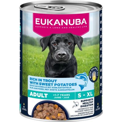400 g Eukanuba Alimento Cibo Umido Premium Senza Cereali per Cani Adulti +1-7 Anni di Tutte le Taglie con Trota e Patata Dolce Grain Free 400 g Eukanuba Alimento Cibo Umido Premium Senza Cereali per Cani Adulti +1-7 Anni di Tutte le Taglie con Trota e Patata Dolce Grain Free