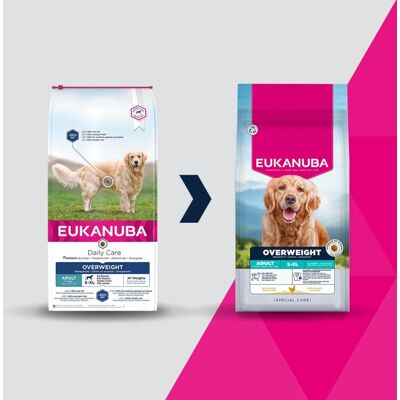 Eukanuba Daily Care Cane Adulto Sovrappeso e Sterilizzato al Pollo 12 kg Eukanuba Daily Care Cane Adulto Sovrappeso e Sterilizzato al Pollo 12 kg