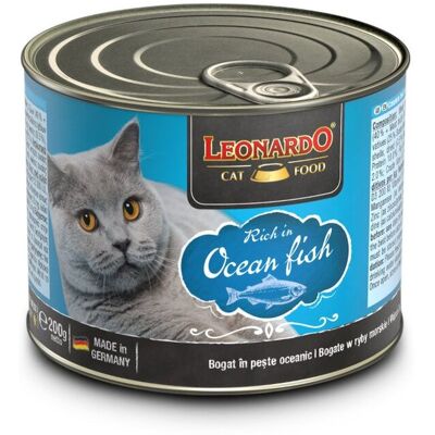 200 g Leonardo Quality Selection Alimento Cibo Umido per Gatti Adulti con Carne Fresca di Pesce di Mare in Lattina 200 g Leonardo Quality Selection Alimento Cibo Umido per Gatti Adulti con Carne Fresca di Pesce di Mare in Lattina