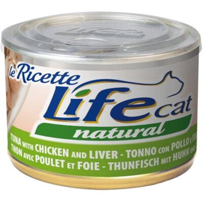 1 x 150 g Life Natural Le Ricette Lattina Alimento Cibo Umido Completo per Gatti Adulti con Trancetti di Tonno e Filetti di Vero Petto di Pollo 1 x 150 g Life Natural Le Ricette Lattina Alimento Cibo Umido Completo per Gatti Adulti con Trancetti di Tonno e Filetti di Vero Petto di Pollo