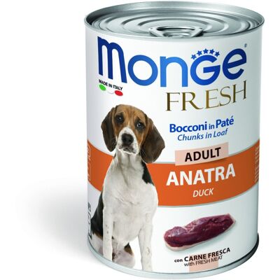 Cibo per cani Monge Fresh Anatra - Adulto, 400g - Italia Cibo per cani Monge Fresh Anatra - Adulto, 400g - Italia