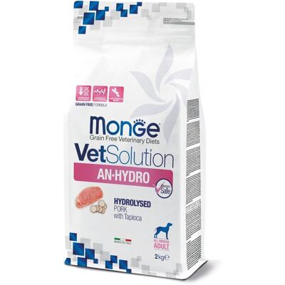 Monge VetSolution AN-Hydro Maiale 2 kg Crocchette Dietetiche per Cani Monge VetSolution AN-Hydro Maiale 2 kg Crocchette Dietetiche per Cani