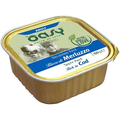 Wonderfood Oasy Paté umido per cani Merluzzo - Cibo per cani adulti Wonderfood Oasy Paté umido per cani Merluzzo - Cibo per cani adulti