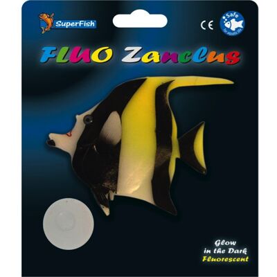 SUPERFISH ZANCLUS FLUO PESCE ORNAMENTO DECORAZIONE FOSFORESCENTE ACQUARIO DOLCE MARINO SUPERFISH ZANCLUS FLUO PESCE ORNAMENTO DECORAZIONE FOSFORESCENTE ACQUARIO DOLCE MARINO