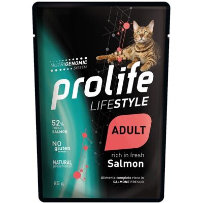 Prolife Gatto Salmone - 85g - Cibo completo per gatti Prolife Gatto Salmone - 85g - Cibo completo per gatti