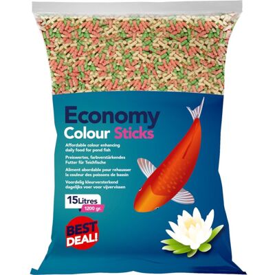Colombo Economy Colour Sticks 15 L Mangime per Carpe Koi, Pesci Rossi e Pesci da Laghetto Colombo Economy Colour Sticks 15 L Mangime per Carpe Koi, Pesci Rossi e Pesci da Laghetto