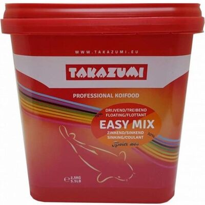 Takazumi Easy Mix 1 kg 4,5 mm Mangime Invernale 30% Affondante per Carpe Koi e Pesci Rossi da Laghetto Takazumi Easy Mix 1 kg 4,5 mm Mangime Invernale 30% Affondante per Carpe Koi e Pesci Rossi da Laghetto