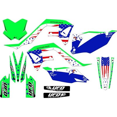 Ufo Adesivi Patriot Kawasaki Fluo Green One Size Ufo Adesivi Patriot Kawasaki Fluo Green One Size
