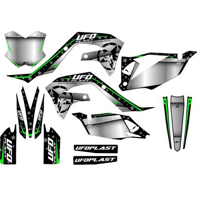 Ufo Adesivi Stardust Kawasaki Black One Size Ufo Adesivi Stardust Kawasaki Black One Size