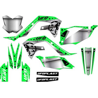 Ufo Adesivi Stardust Kawasaki Fluo Green One Size Ufo Adesivi Stardust Kawasaki Fluo Green One Size