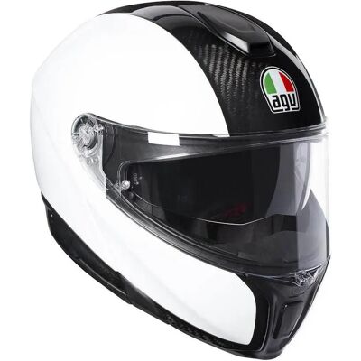 AGV Outlet Casco Modulare Sportmodular Solid Mplk Carbon / White S AGV Outlet Casco Modulare Sportmodular Solid Mplk Carbon / White S