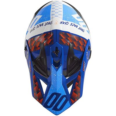 Shot Race Gear Visiera Visera Lite Rush Blue Orange Glossy One Size Shot Race Gear Visiera Visera Lite Rush Blue Orange Glossy One Size