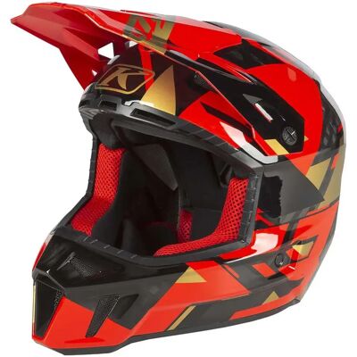Klim Casco Fuoristrada F3 Carbon Fiery Red / Gold M Klim Casco Fuoristrada F3 Carbon Fiery Red / Gold M
